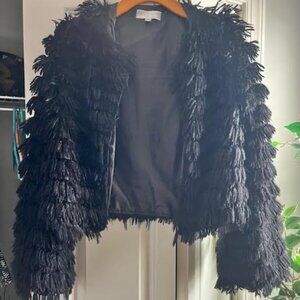 Black Furry Jacket Size S